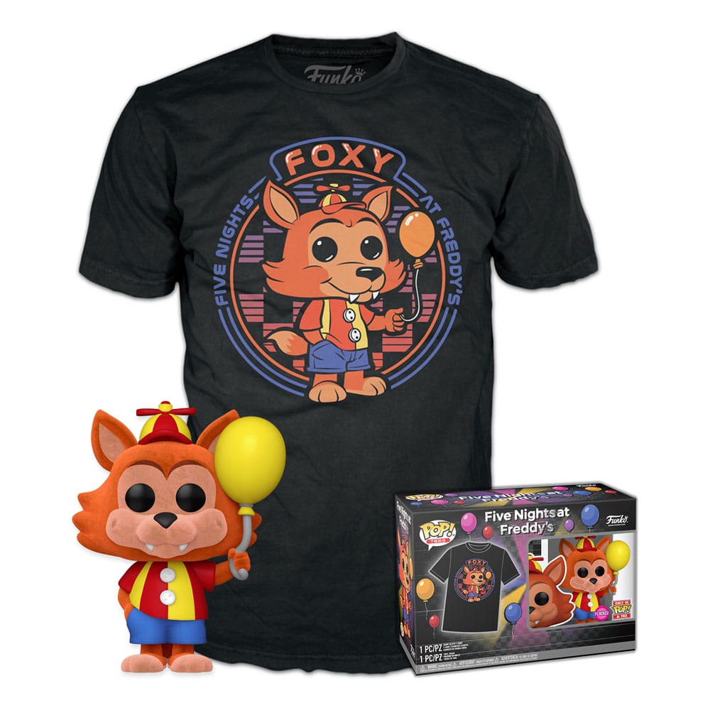 Five Nights at Freddy's POP! & Tee Box Balloon Foxy Size L