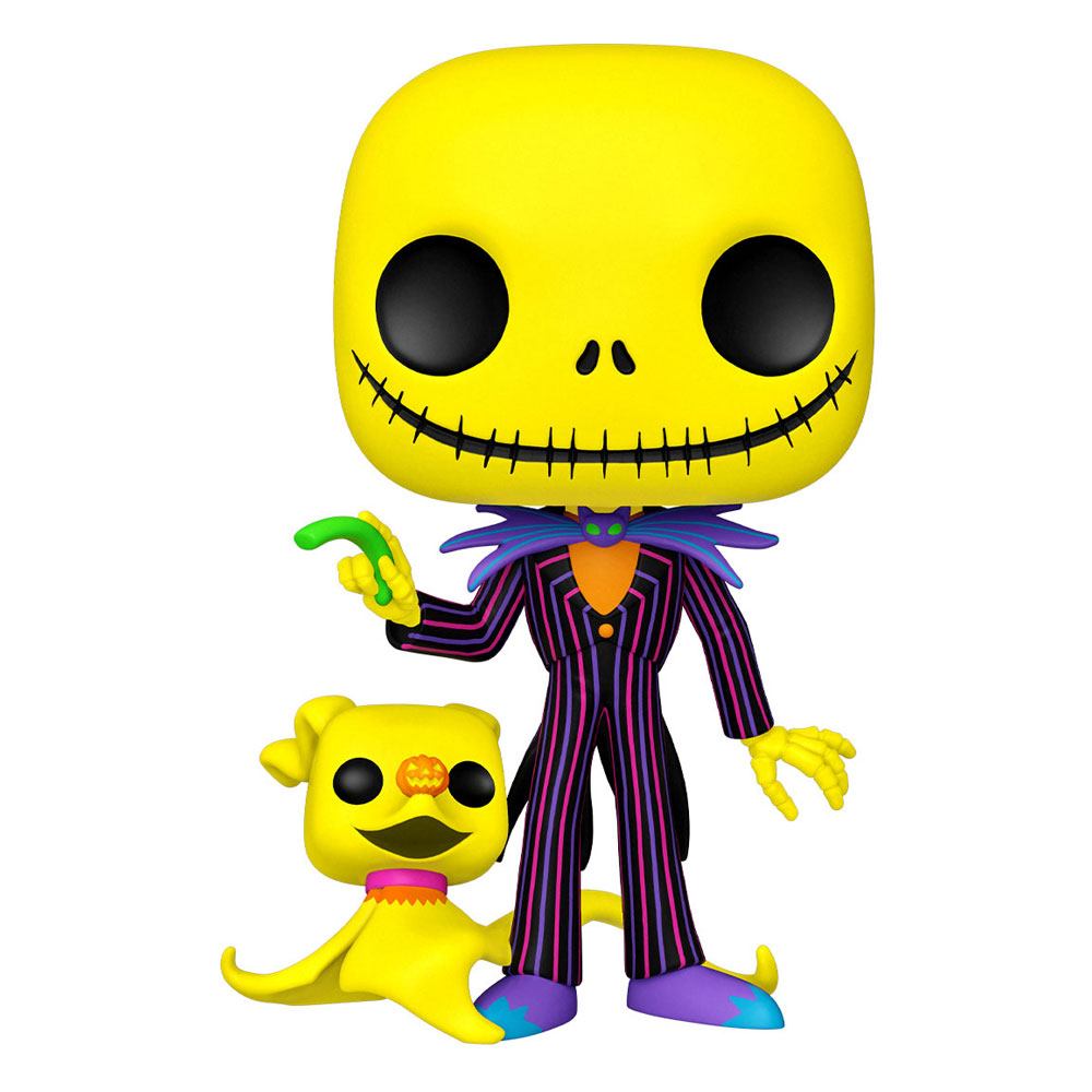 Nightmare Before Christmas Super Sized Jumbo POP! Vinyl Figure Jack Skellington & Zero (Blacklight) 25 cm