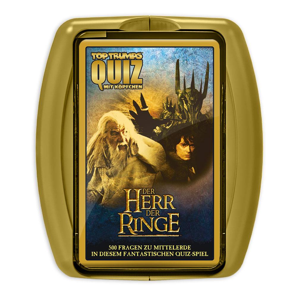 The Lord of the Rings Card Game Top Trumps Quiz in Metal box *German Version*