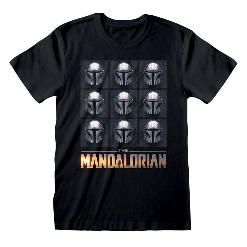 Disney Star Wars - The Mandalorian Mando Helmets Mens Tshirt - S - Zwart