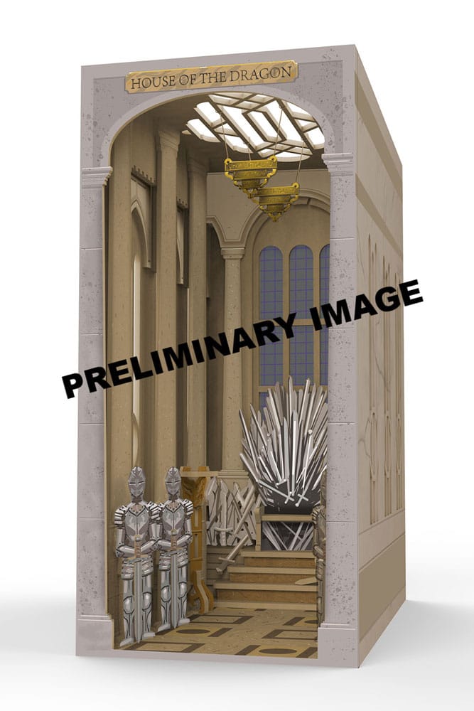 House of the Dragon Tiny Adventures Book Nook Mini Diorama Iron Throne 23 cm