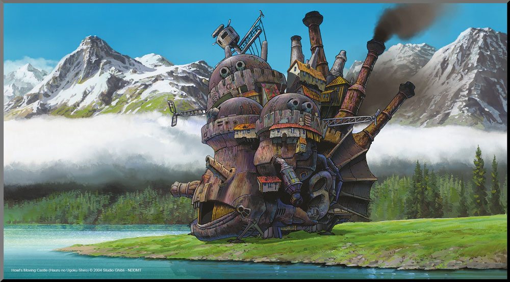 Howl's Moving Castle Wooden Wall Art Movie Poster
