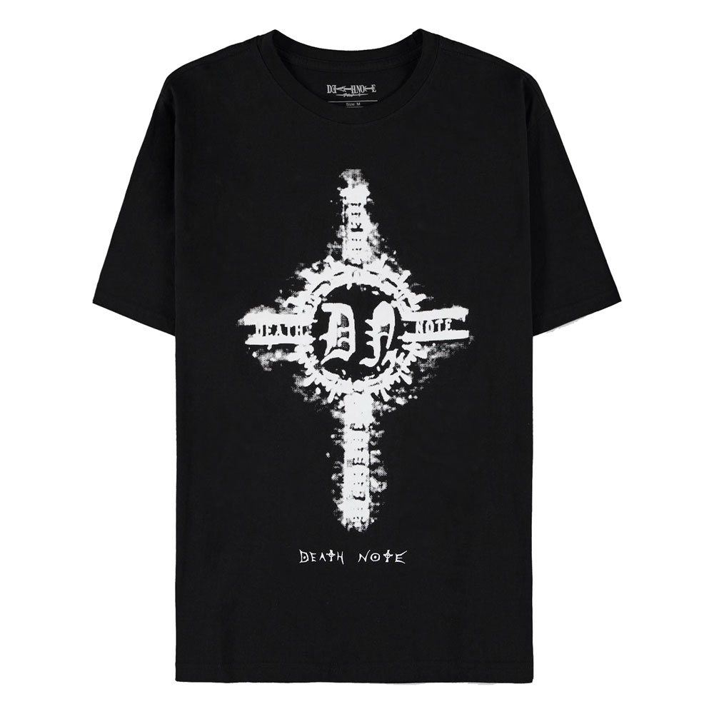 Death Note Heren Tshirt -L- Death Cross Graphic Zwart