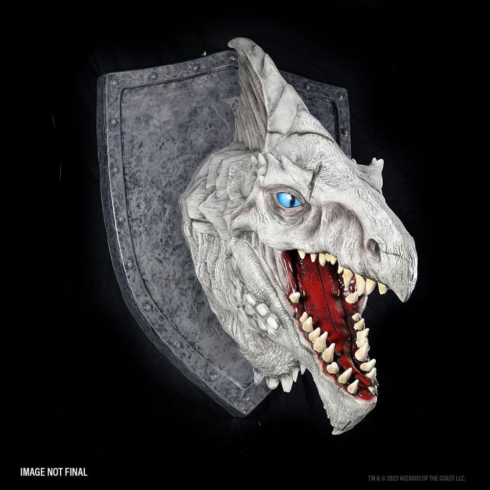 Dungeons & Dragons Replicas of the Realms 3D Wall Art White Dragon Trophy Plaque