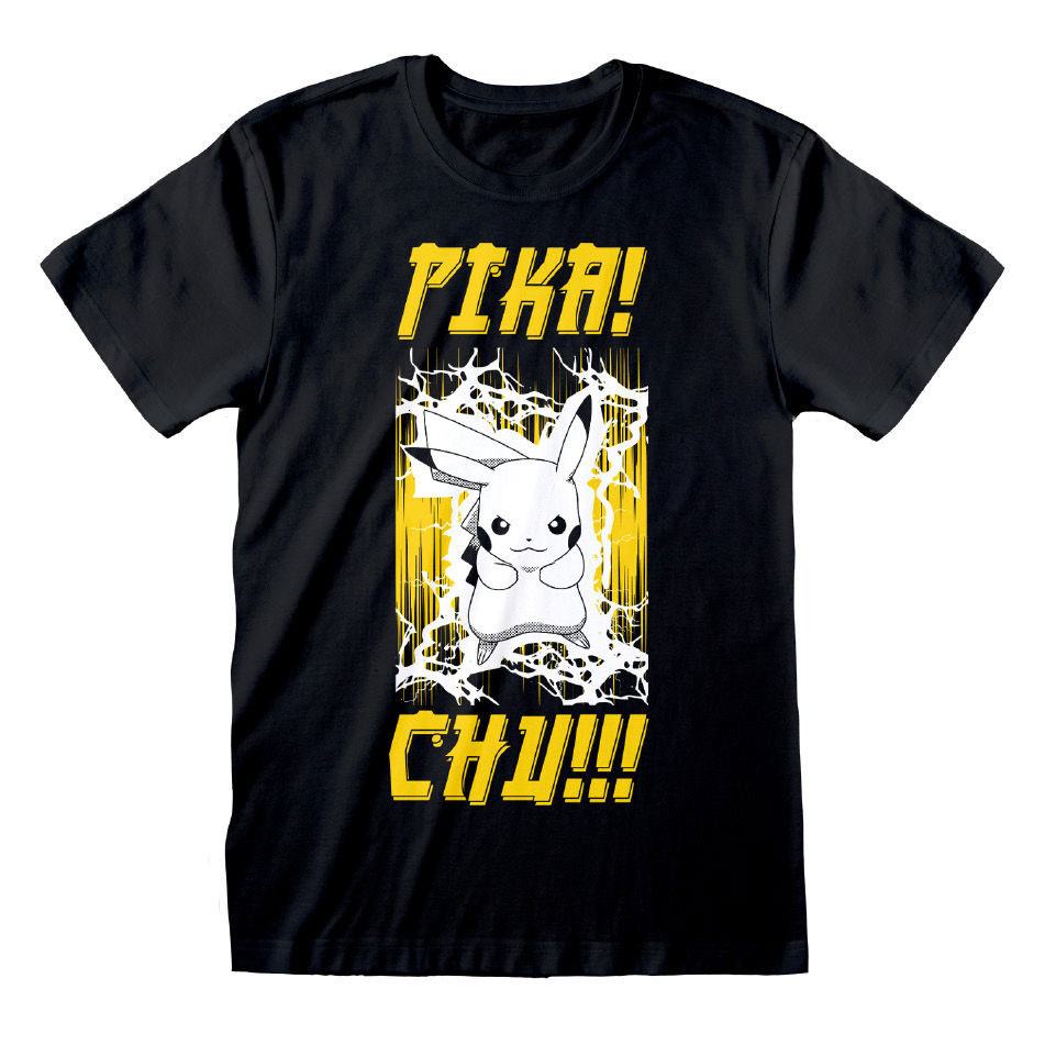 Pokémon Heren Tshirt -XL- Electrifying Zwart