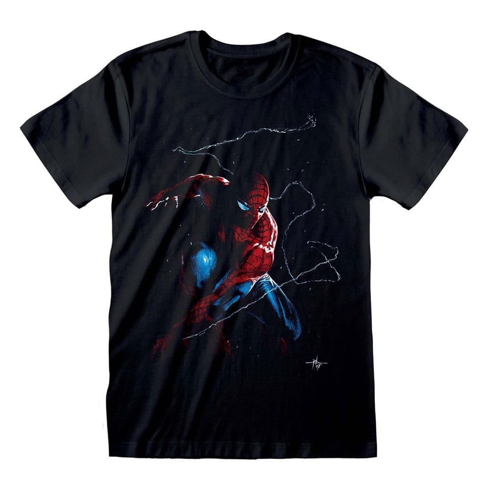 Marvel SpiderMan Heren Tshirt -M- Spidey Art Zwart