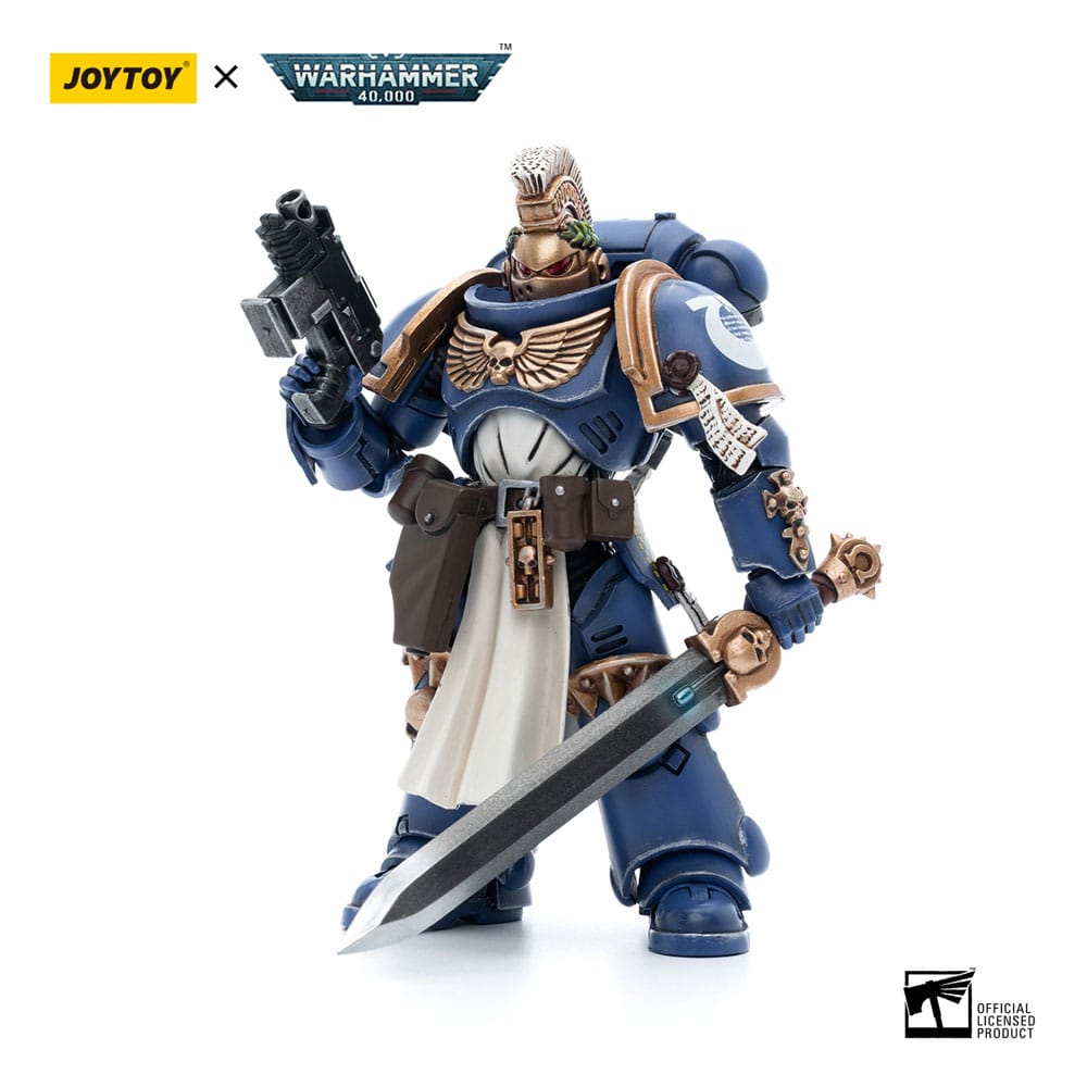 Warhammer 40k Action Figure 1/18 Ultramarines Primaris Company Champion Brother Parnaeus 12 cm