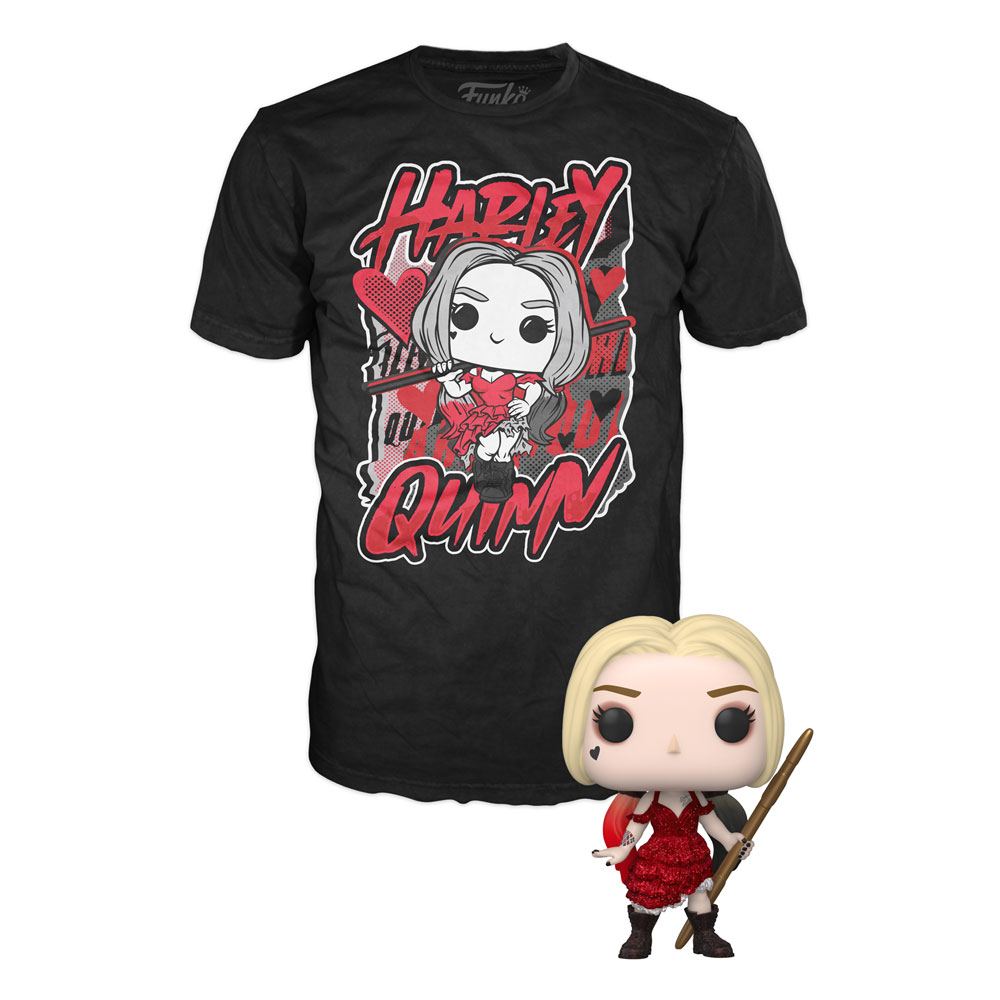 Suicide Squad 2 POP! & Tee Box Harley Quinn Diamond Collection and Special Edition 9cm maat S